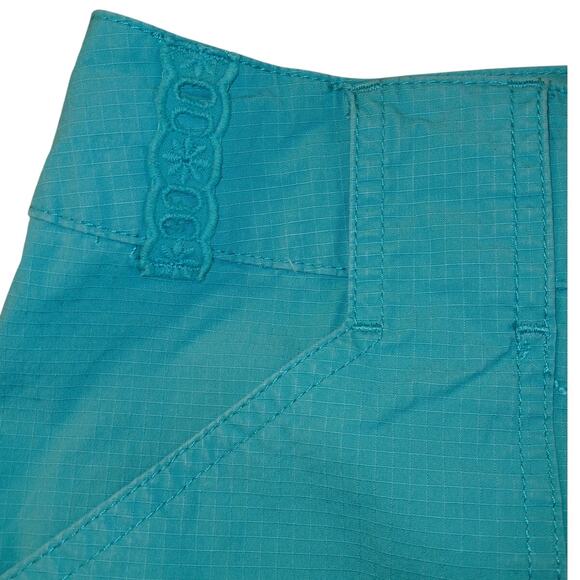 Venezia Women's Aqua Teal Cropped Cargo Pants - Size 14 - Picture 4 of 8